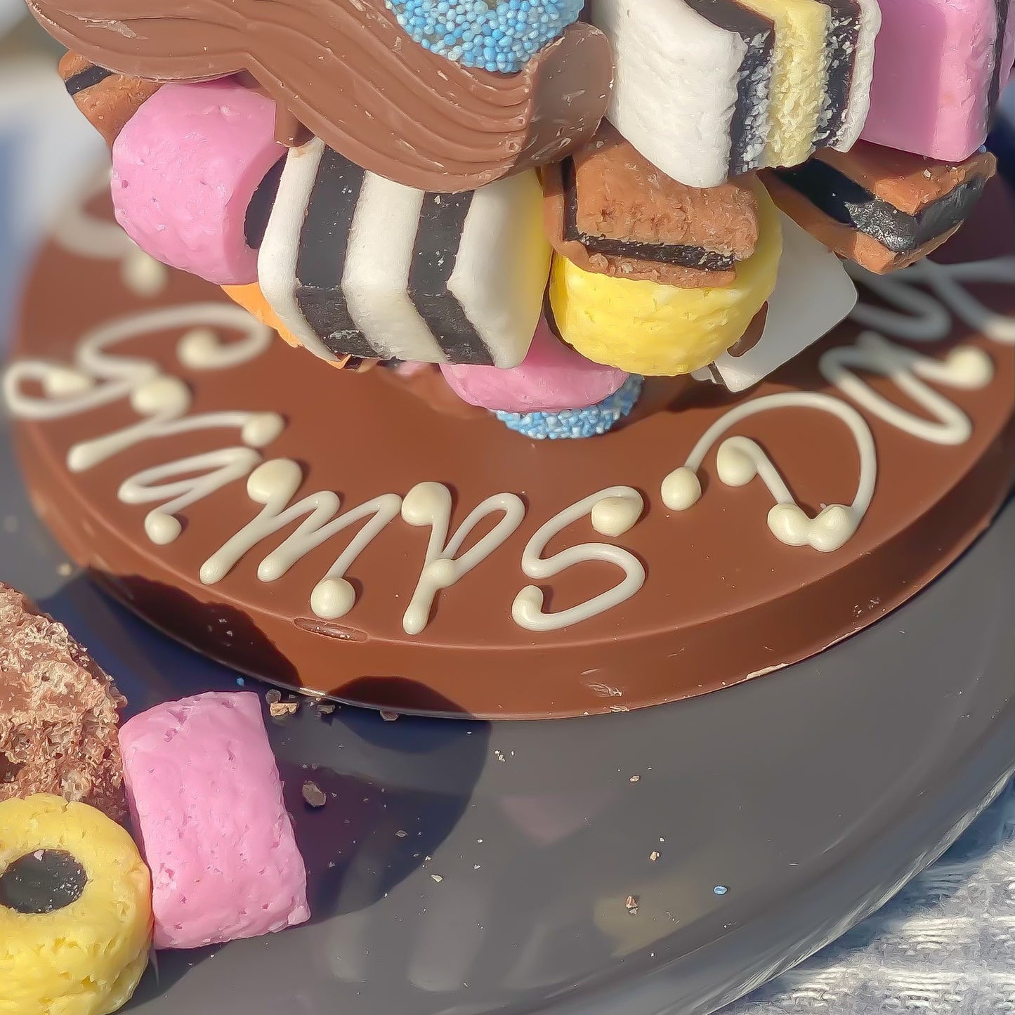 Personalised Liquorice Allsorts® Head with Hat and Moustache