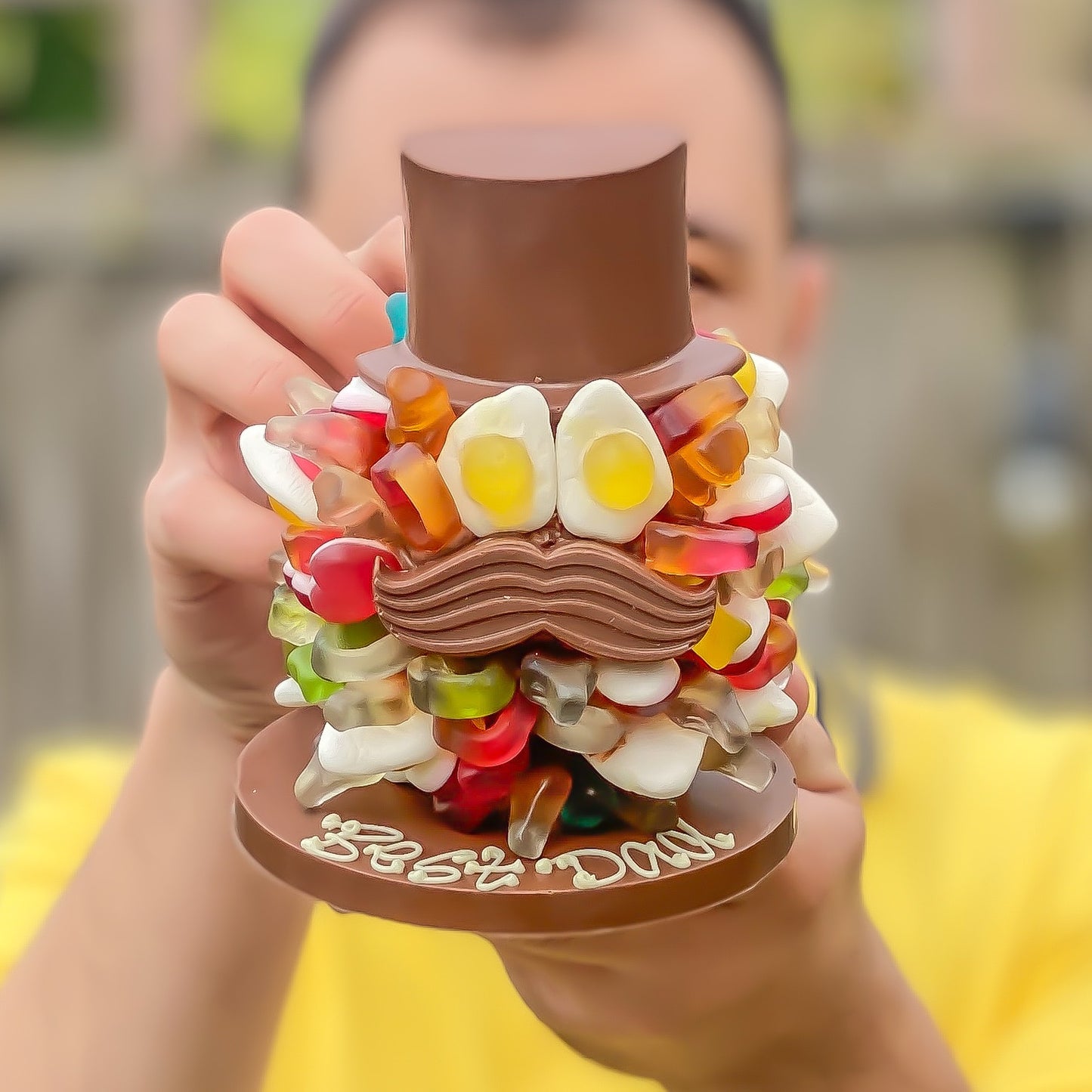 Personalised Haribo® Head with Hat & Moustache