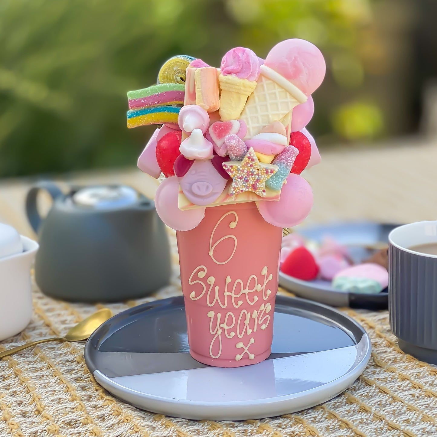 Personalised Pink Chocolate Smash Cup