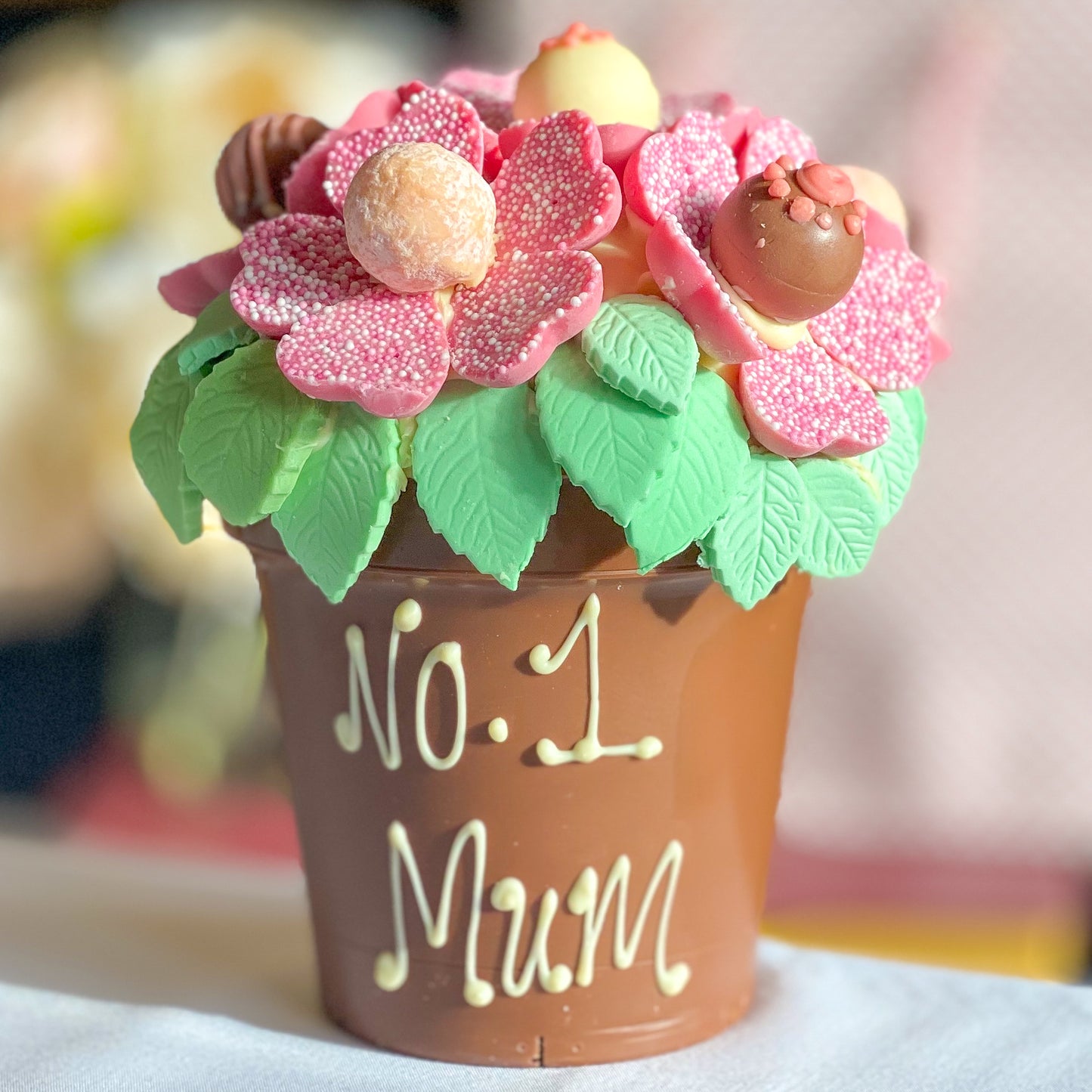 Personalised Pink Smash Flower Pot