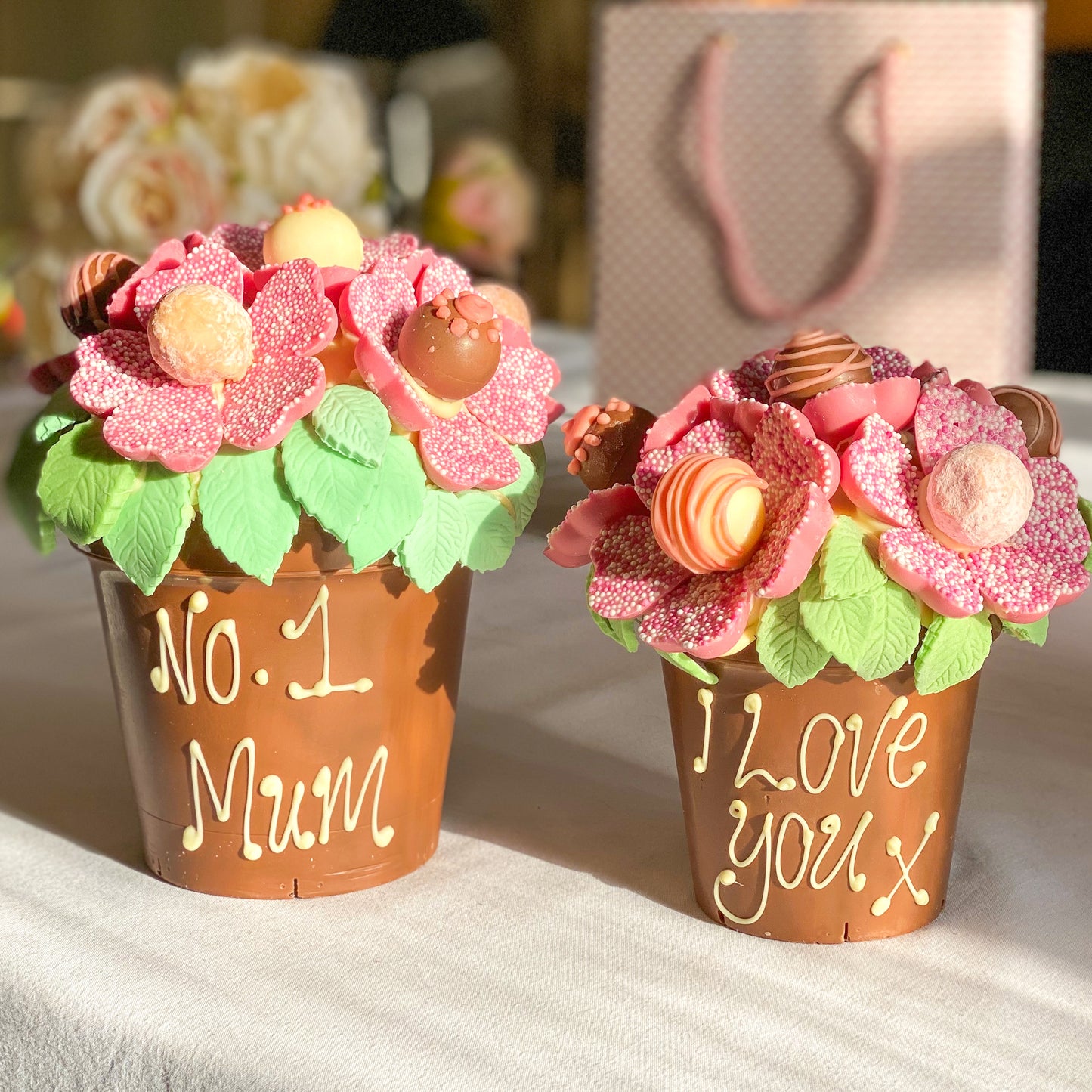 Personalised Pink Smash Flower Pot